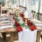 4 Pack(28.8 Ft) Artificial Flower Garland Silk Rose Flower Vines (Red) 4"D x 4"W x 86"H
